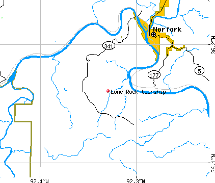 Lone Rock township, AR map
