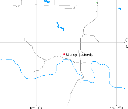 Sidney township, SD map