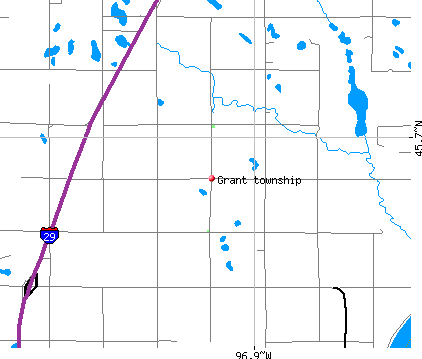 Grant township, SD map