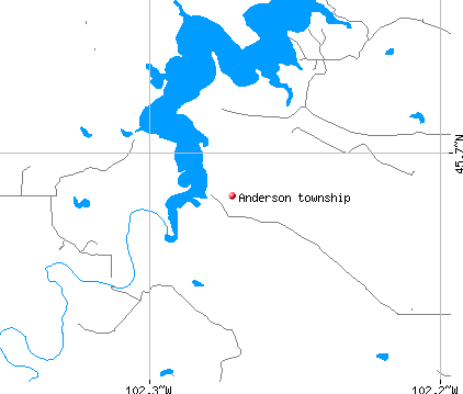 Anderson township, SD map