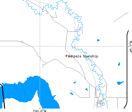 Wakpala township, SD map