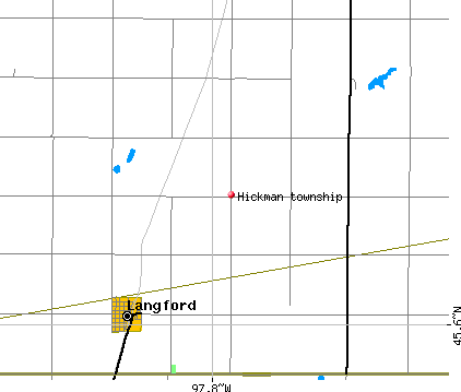 Hickman township, SD map