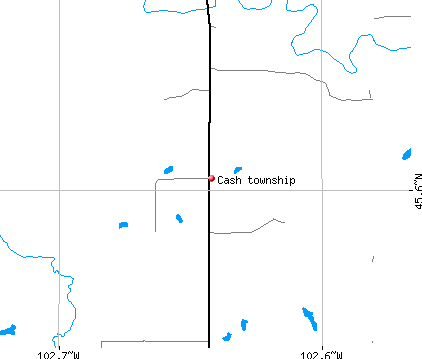 Cash township, SD map