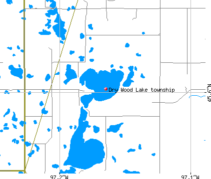 Dry Wood Lake township, SD map