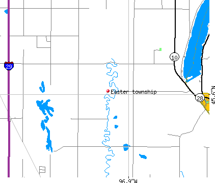 Easter township, SD map