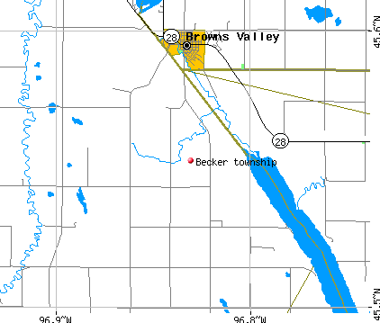 Becker township, SD map