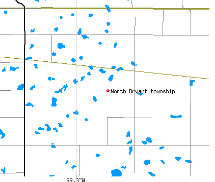 North Bryant township, SD map