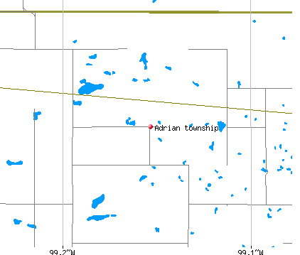Adrian township, SD map