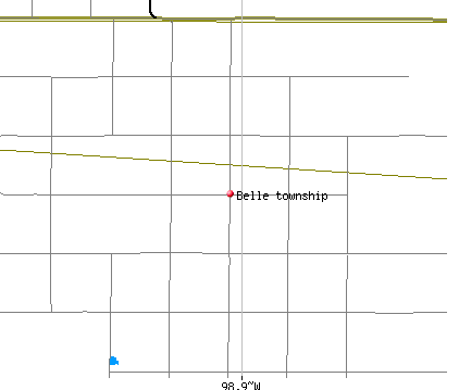 Belle township, SD map