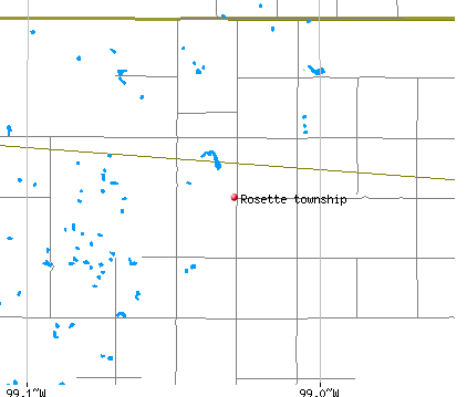 Rosette township, SD map