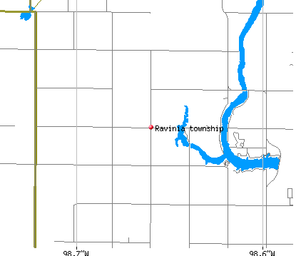 Ravinia township, SD map