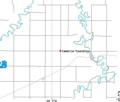 Cambria township, SD map