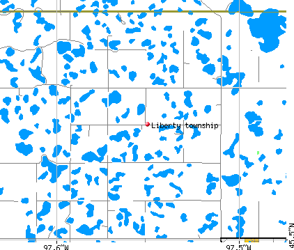 Liberty township, SD map