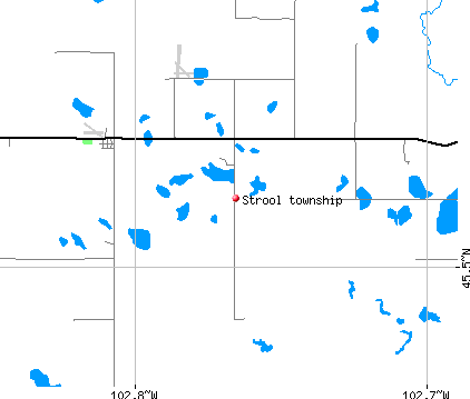 Strool township, SD map