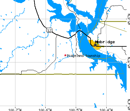 Ridgeland township, SD map