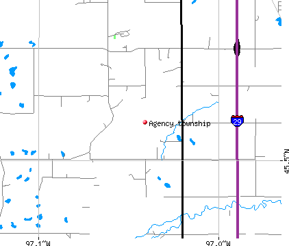 Agency township, SD map
