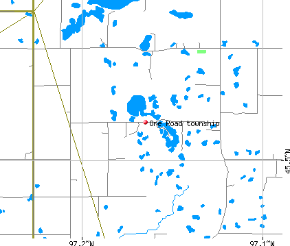 One Road township, SD map