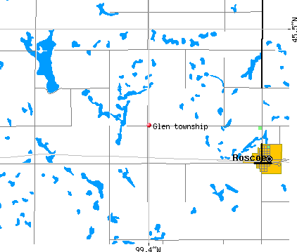 Glen township, SD map