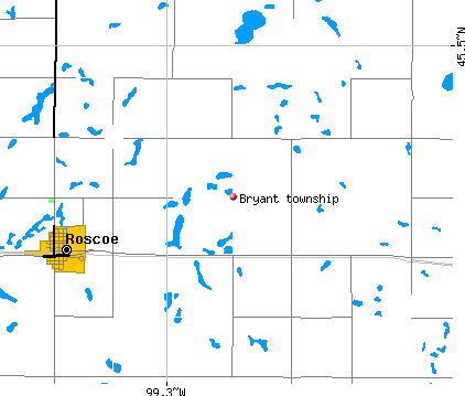 Bryant township, SD map