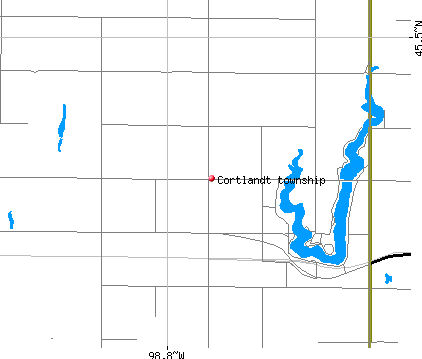 Cortlandt township, SD map