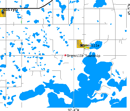 Grenville township, SD map