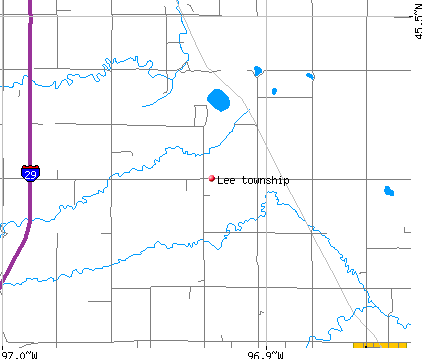 Lee township, SD map