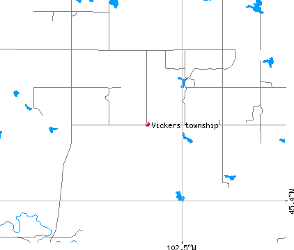 Vickers township, SD map
