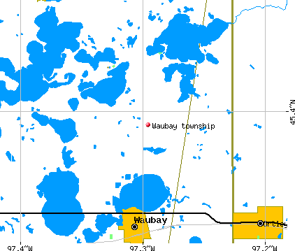 Waubay township, SD map