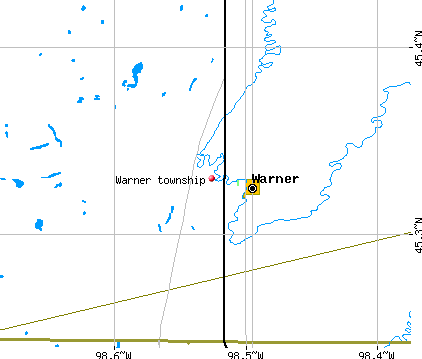 Warner township, SD map
