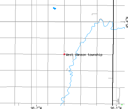 West Hanson township, SD map