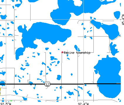 Racine township, SD map