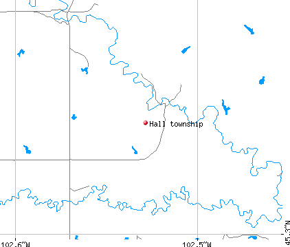 Hall township, SD map