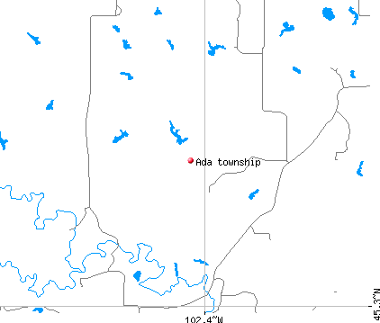 Ada township, SD map