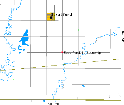 East Rondell township, SD map