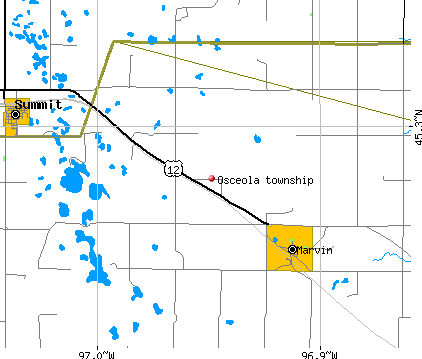 Osceola township, SD map