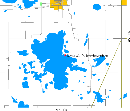 Central Point township, SD map