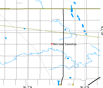 Melrose township, SD map