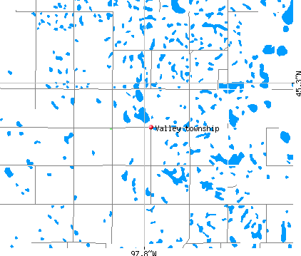Valley township, SD map