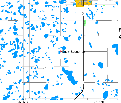 Rusk township, SD map