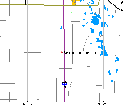 Farmington township, SD map