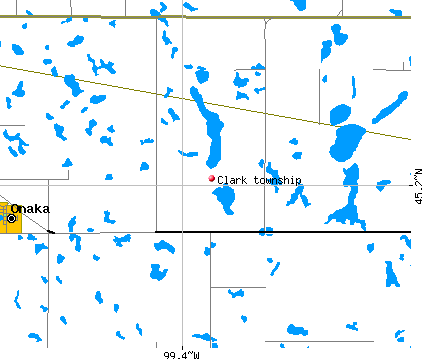 Clark township, SD map