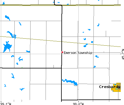 Emerson township, SD map