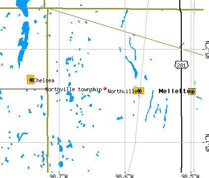 Northville township, SD map