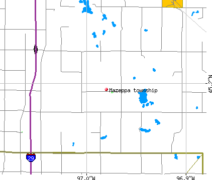 Mazeppa township, SD map