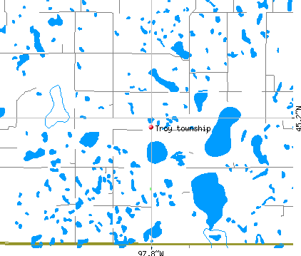 Troy township, SD map