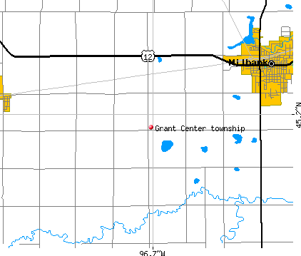 Grant Center township, SD map