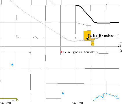 Twin Brooks township, SD map
