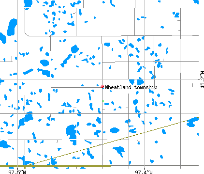 Wheatland township, SD map