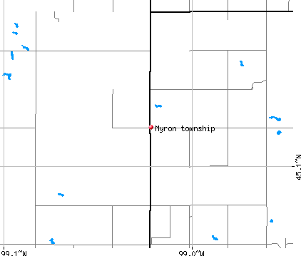 Myron township, SD map