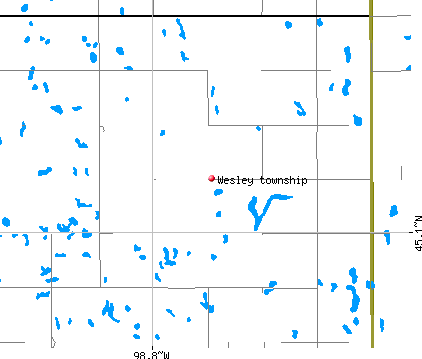 Wesley township, SD map